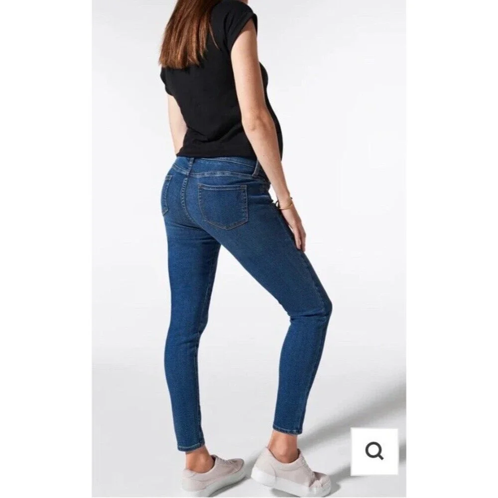 BLANQI Maternity Belly Support Zipper-Less Pull-on Skinny Jeans Women’s Size 12